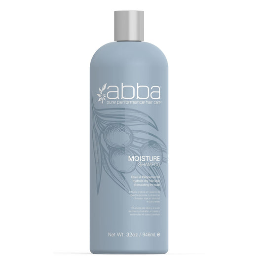 ABBA Moisture Shampoo, Olive & Peppermint Oil, 32 Fl Oz (Pack of 1)