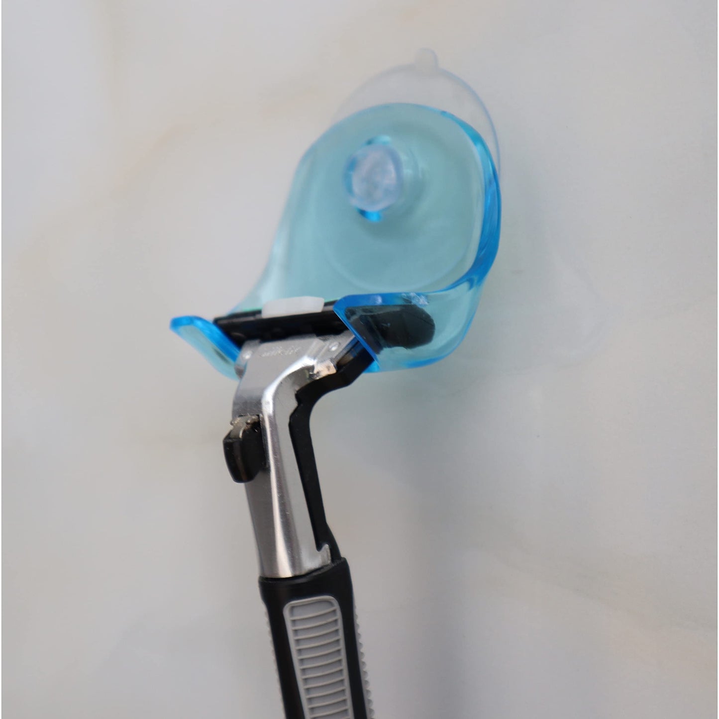 EIKS 2 Pack Portable Razor Holder Rack Shelves with Suction Cup Hooks Apply for Shower Bathroom Travel Wall Mounting Reusable