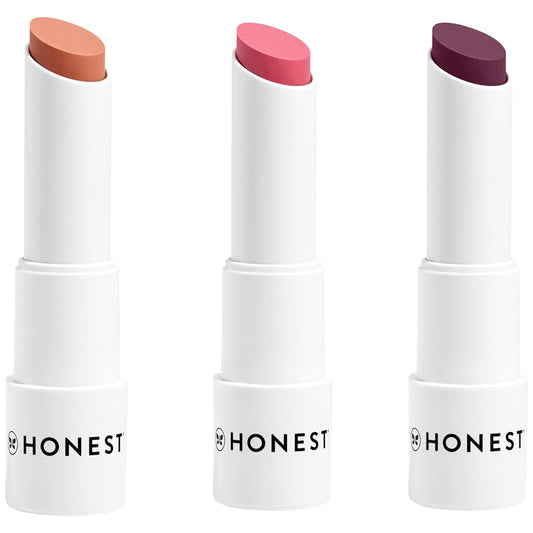 Honest Beauty Tinted Lip Balm 3-Pack | Antioxidant-rich Acai Extracts + Avocado Oil | EWG Certified, Vegan, Cruelty Free