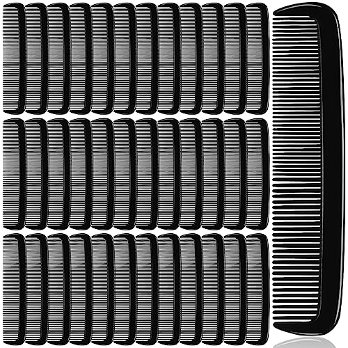 Yaomiao 500 Pieces Pocket Comb Bulk 5 Inch Plastic Hair and Travel Fine Tooth Combs for Women Men Beard Styling Dressing(Black)