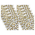 OLYCRAFT 10 Sheets Temporary Cheetah Leopard Print Tattoo Stickers 5x6 Inch Face Stickers Removable for Women Art Party Decor Halloween Costume Black & Gold