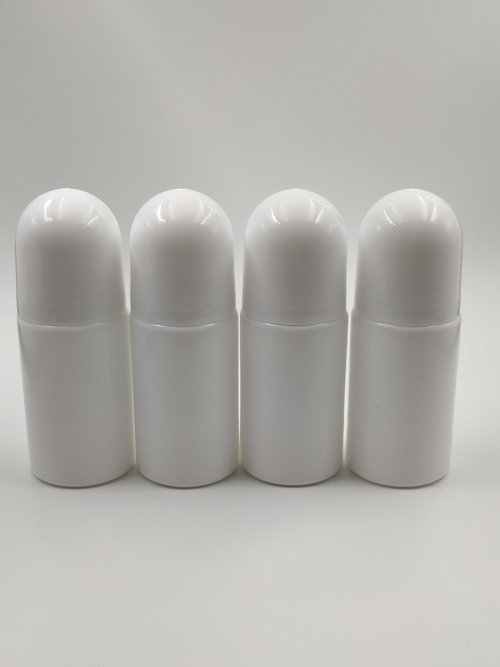 ZQDZYIE 4Packs 30mL/50mL Empty Roll-on Bottle Plastic with Removable Cap for Easy Refills for Homemade Deodorants Essential Oil Blends (50mL)