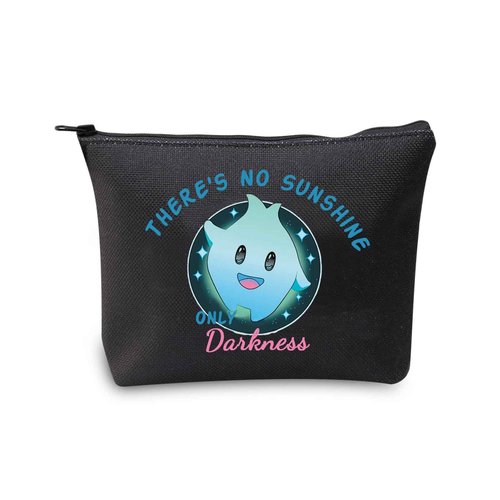 JXGZSO Luna Star Gift There's No Sunshine Only Darkness Cosmetic Bag Animation Movie Lover Gift Lumalee Blue Makeup Bag (There's No Sunshine Only Darkness Black)