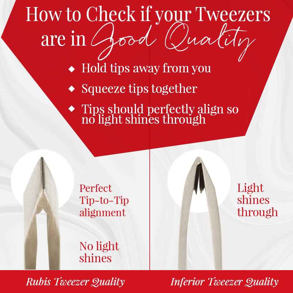 Rubis Switzerland Slanted Tip Tweezer-Silver