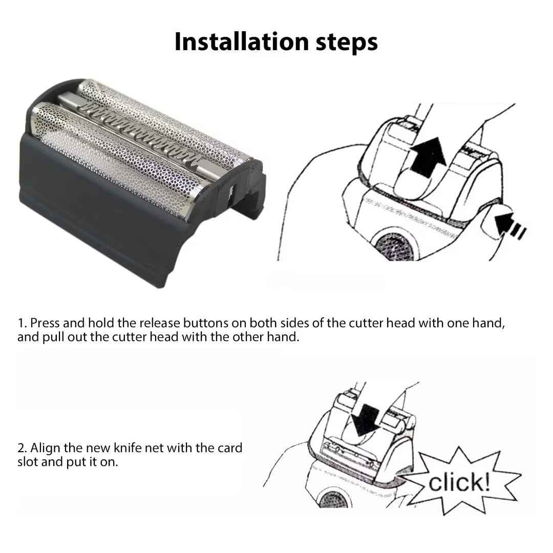 31B Shaver Foil Cassette Head Replacement Part Fit for B-raun 5410, 5412，5414, 5415, 5416, 5417, 5418, 5427, 5441, 5442, 5443, 5444, 5446, 5455, 5466, 5468, 5474, 5476, 5478, 5483, 5485