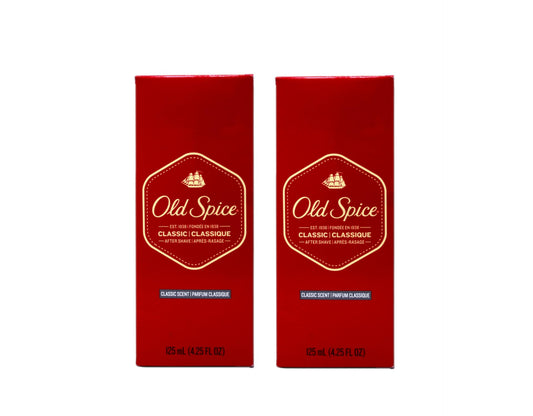 Old Spice Classic After Shave 4.25 Ounce (125ml) (2 Pack)