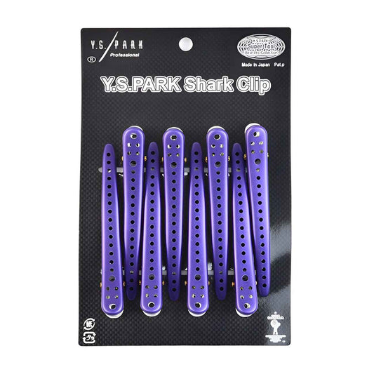 YS Park Shark Clips - Purple Metal 8pcs