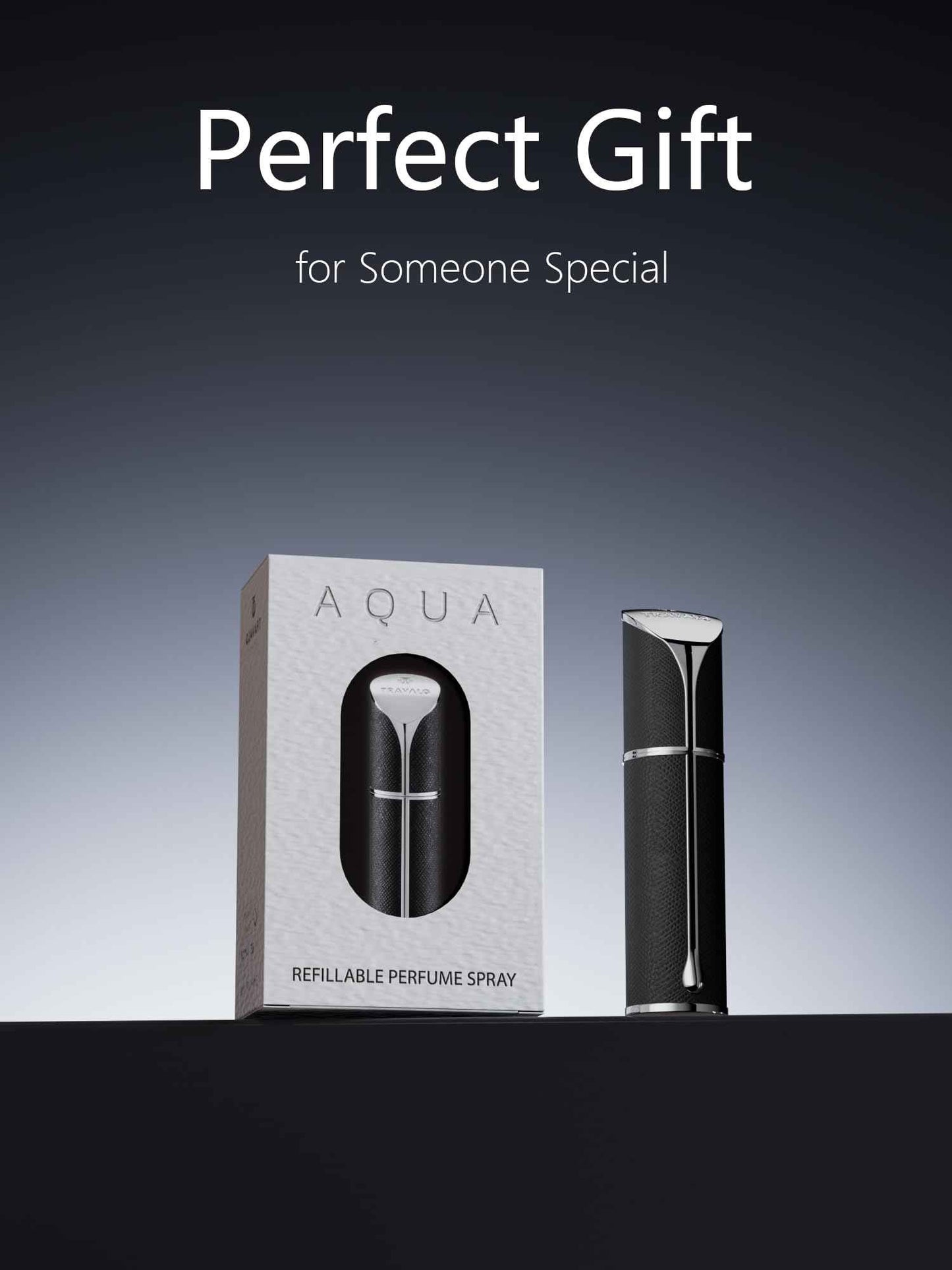 Travalo AQUA Perfume Travel Refillable Bottle, Bottom Filling Fragrances Perfume Atomizer, Mini Cologne Dispenser, Portable Sprayer for Women Men, Gift