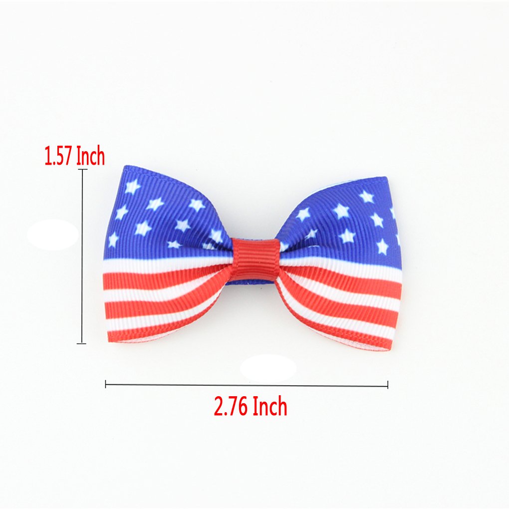 Baby Girls Hairpin Flag Ribbon Hair Clips Alligator Barrette For Festival Days JHN05 (1-Blue)