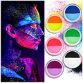 UV Glow Neon Face Paint Set - 12 Colors Water Activated