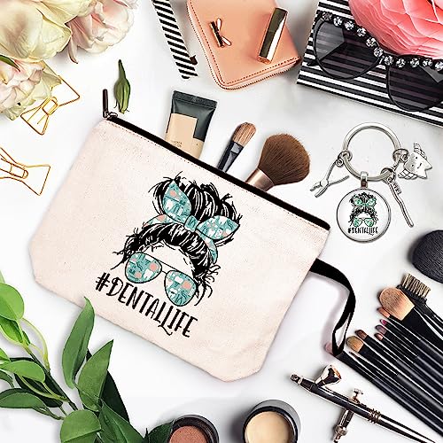 ZHANTUONE Dental Life Cosmetic Bag - Best Birthday Gift for Dentists, Dental Hygienist Makeup Bag, Funny Dentist Gift