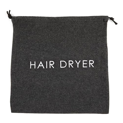 Jerdon 12¡± x 12¡± Gray Hair Dryer Bag with Drawstring