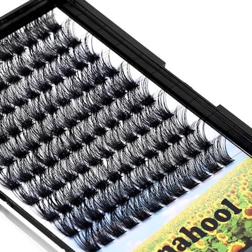 Handmade D Curl 10-20mm to Choose 120Pcs Natural long Individual Thick Base Cluster Eyelashes Dramatic Look DIY Volume Eye Lashes Extensions (14mm)