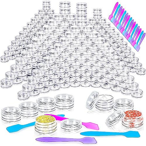 100 Pcs 3g Clear Plastic Cosmetic Jars with Lids & Spatulas