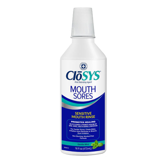 CloSYS Mouth Sore Mouthwash Cleanses and Heals Oral Sores and Canker Sores in Mouth Alcohol-Free Hydrogen Peroxide Mouthwash Non-Burning and Non-Irritating 16 oz