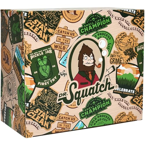 Dr. Squatch Men¡¯s Soap & Cologne Bundle - Birthday Gifts for Men - Bar Soap, Men's Cologne - Gifts for Men (6 Soap, 1 Cologne)