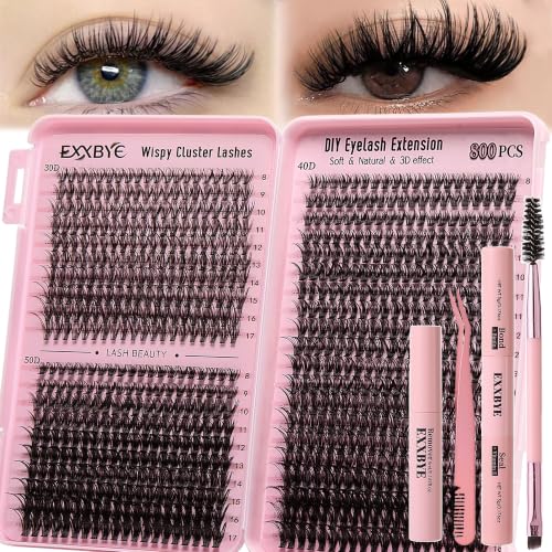 Wispy Lash Clusters Kit 800pcs - 30D 40D 50D - 8-18mm DIY Extensions