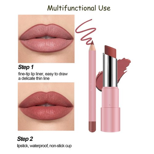 Joyeloo Hydrating Glaze Lip Balm with Hyaluronic Acid, 8 Colors Joyeloo Lip Glaze, Non-sticky Shine, Long-Lasting Waterproof Matte Lipstick Set (#07)