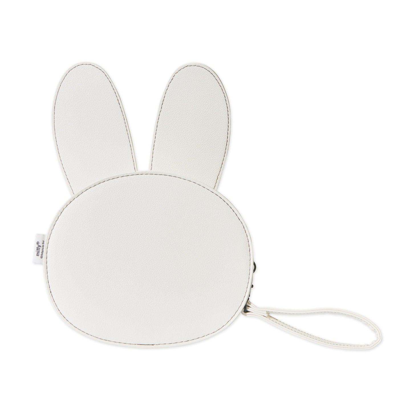 dearcloud Miffy Faux Leather Cosmetics Bag with Removable Wristlet Strap – Travel Case & Purse (Shaped like Miffy)