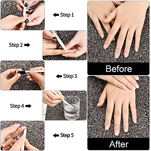 2-in-1 White Nail Whitening Pencil Set with Sharpener & Cuticle Pusher, 2 Pack