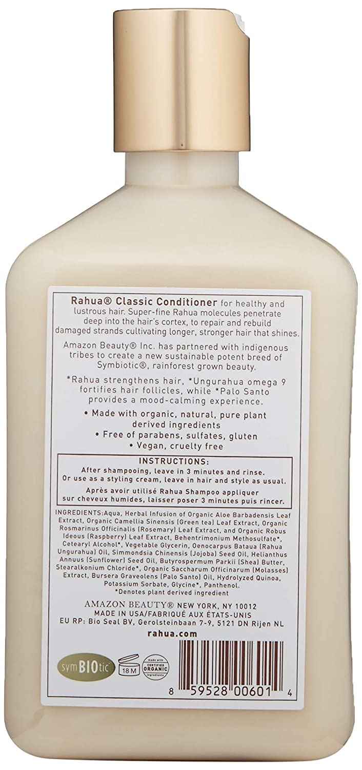 Rahua Classic Hair Conditioner, Vegan Hydrating Hair Care Oil, Quinoa, Organic Aloe Vera, Rosemary, Natural Palo Santo for Scalp Care, Promotes Growth, Silicone Free, 9.3 Fl Oz