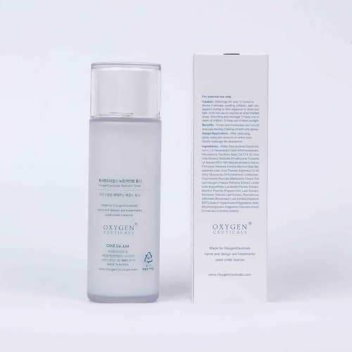 OxygenCeuticals Nutrient Toner – Essence-Type Hydrating Toner for Dry Skin, Deep Moisture & Nourishing Care with Sodium Hyaluronate, Portulaca & Allantoin Extracts. 4.05 fl.oz (120ml)
