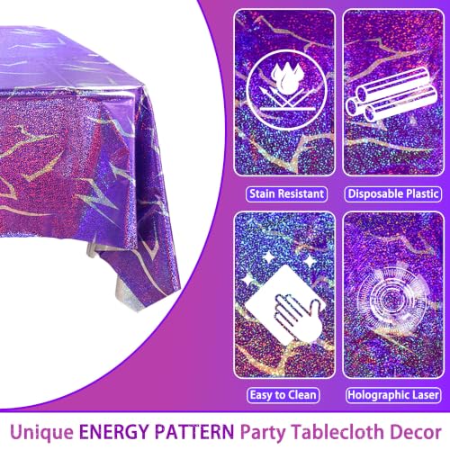 Demon Hunters Birthday Tablecloth 108x54in Holographic