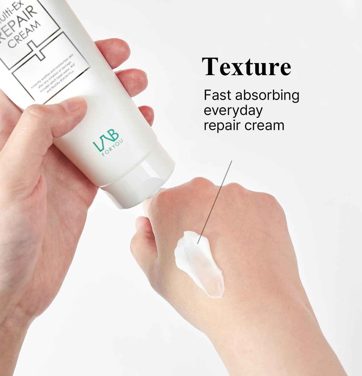 Lab for you Multi-Ex Repair Cream 100ml – Korean Face Moisturizer with Niacinamide & EGF | Skin Repair Cream for Sensitive Skin | Soothing Facial Moisturizer for Women | Hydrating Moisture