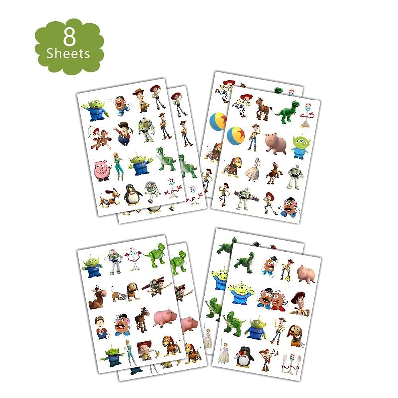 8 Sheets Temporary Tattoos for Kids - Party Favors
