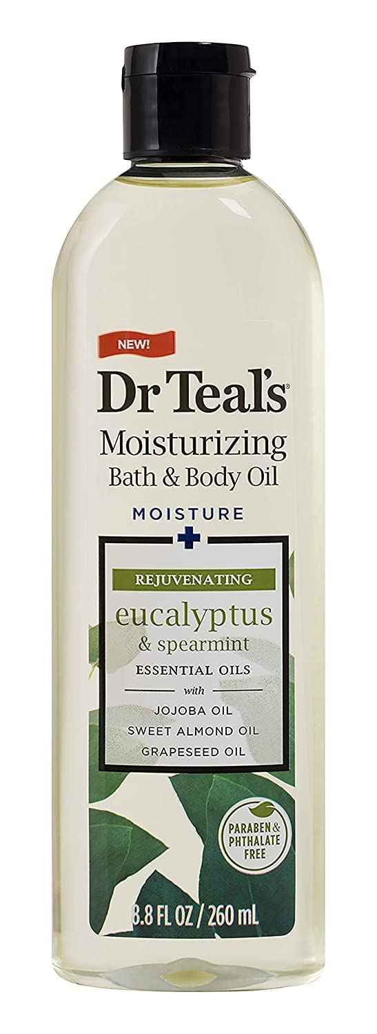 Dr. Teals Bath & Body Oil Variety Gift Set (3 Pack, 8.8oz Ea.) - Rejuvenating Eucalyptus, Ultra Rich Shea Butter, & Nourishing Coconut Oil - Essential Oils Hydrate Skin & Alleviate Stress