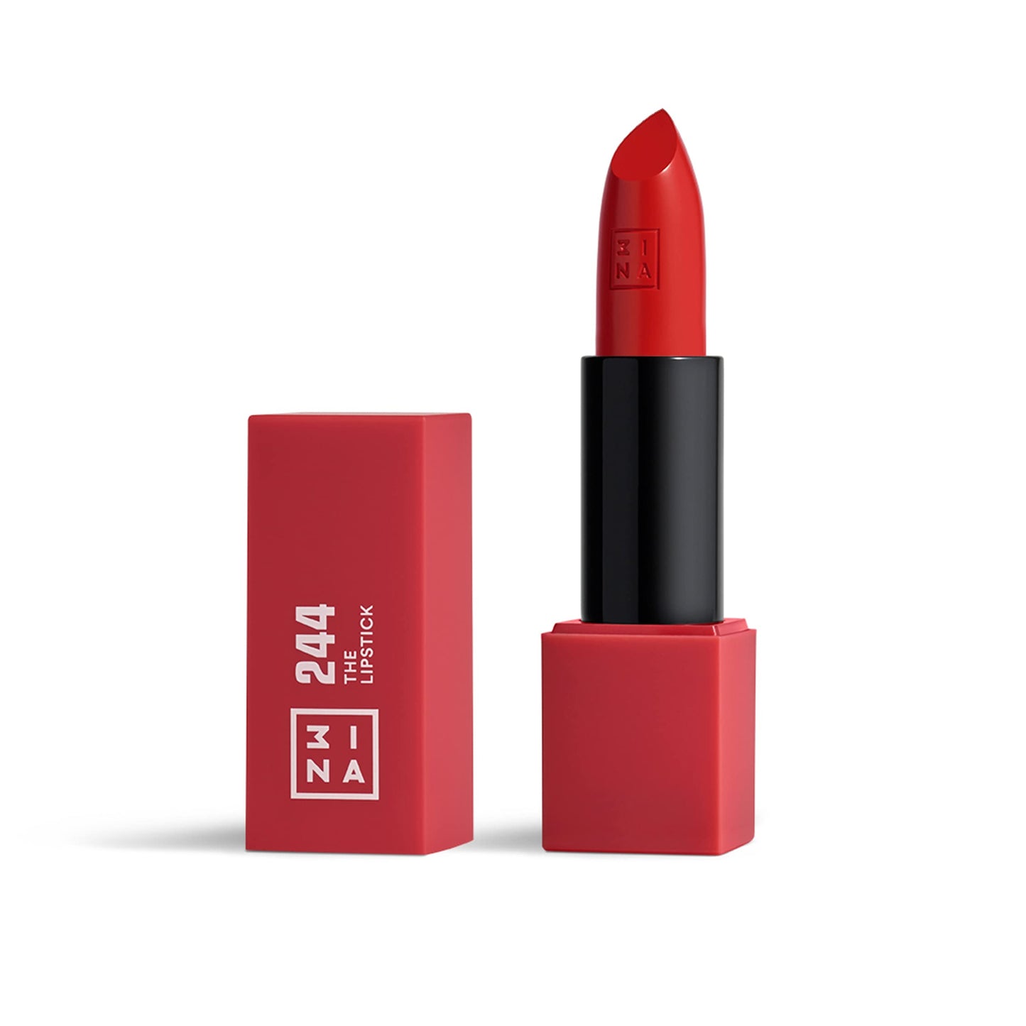 3INA MAKEUP - Vegan - Cruelty Free - The Lipstick 244 - Red Lipstick - 5h Lasting Lipstick - Highly Pigmented - Matte - Vanilla Scented - Lipstick with Magnetic Cap