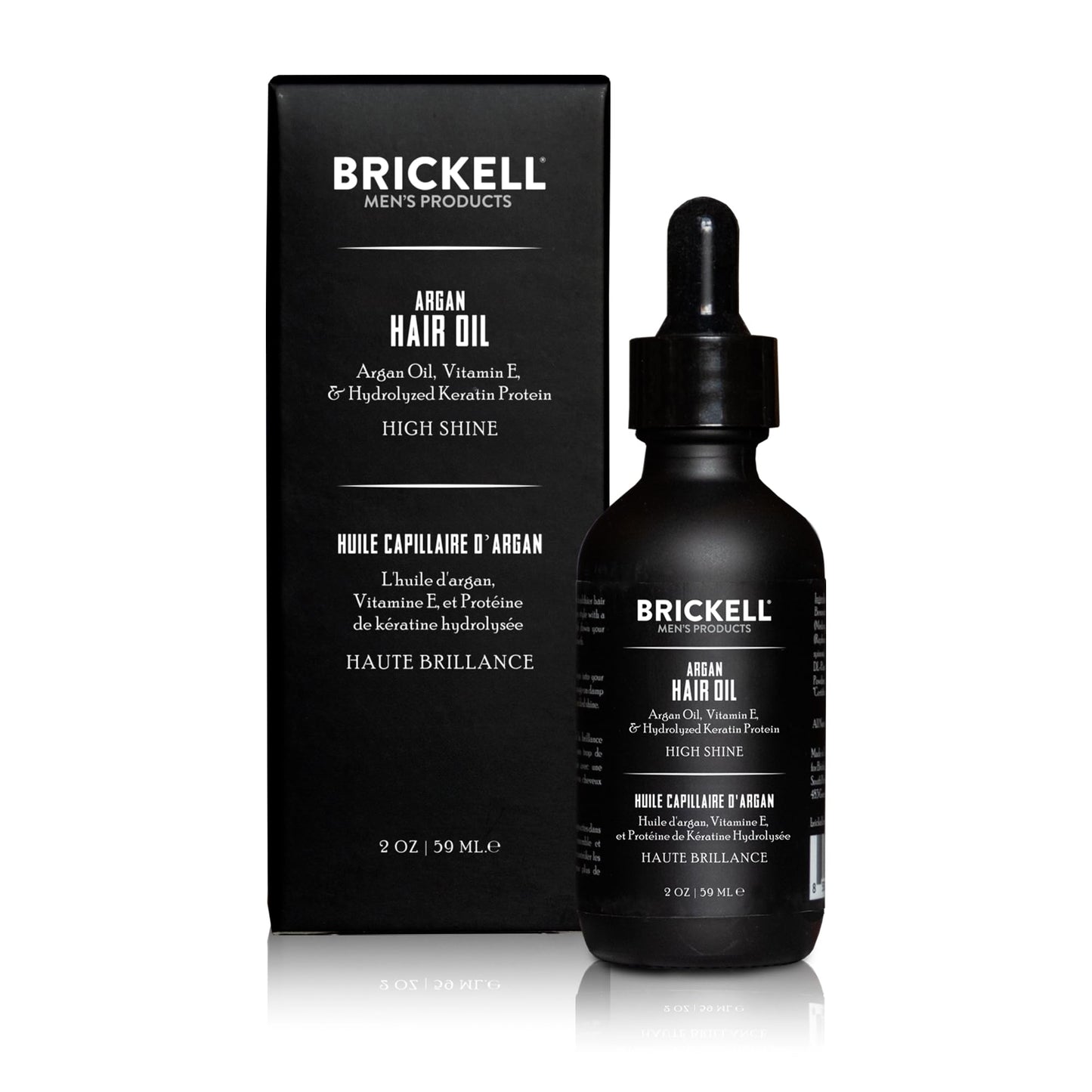 Brickell Men's Argan Oil for Hair, Natural and Organic Hair Oil For Men, Lightweight Hair Treatment, 2 Ounce, Scented