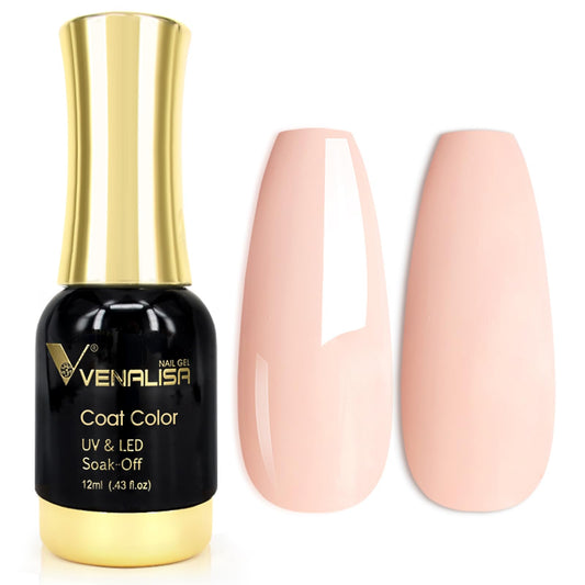 VENALISA Pink Gel Nail Polish, 1Pcs Pink Gel Polish Baby Pink Color Nail Polish Gel High Gloss Soak Off U V Gel Nail French Nail Manicure Salon DIY