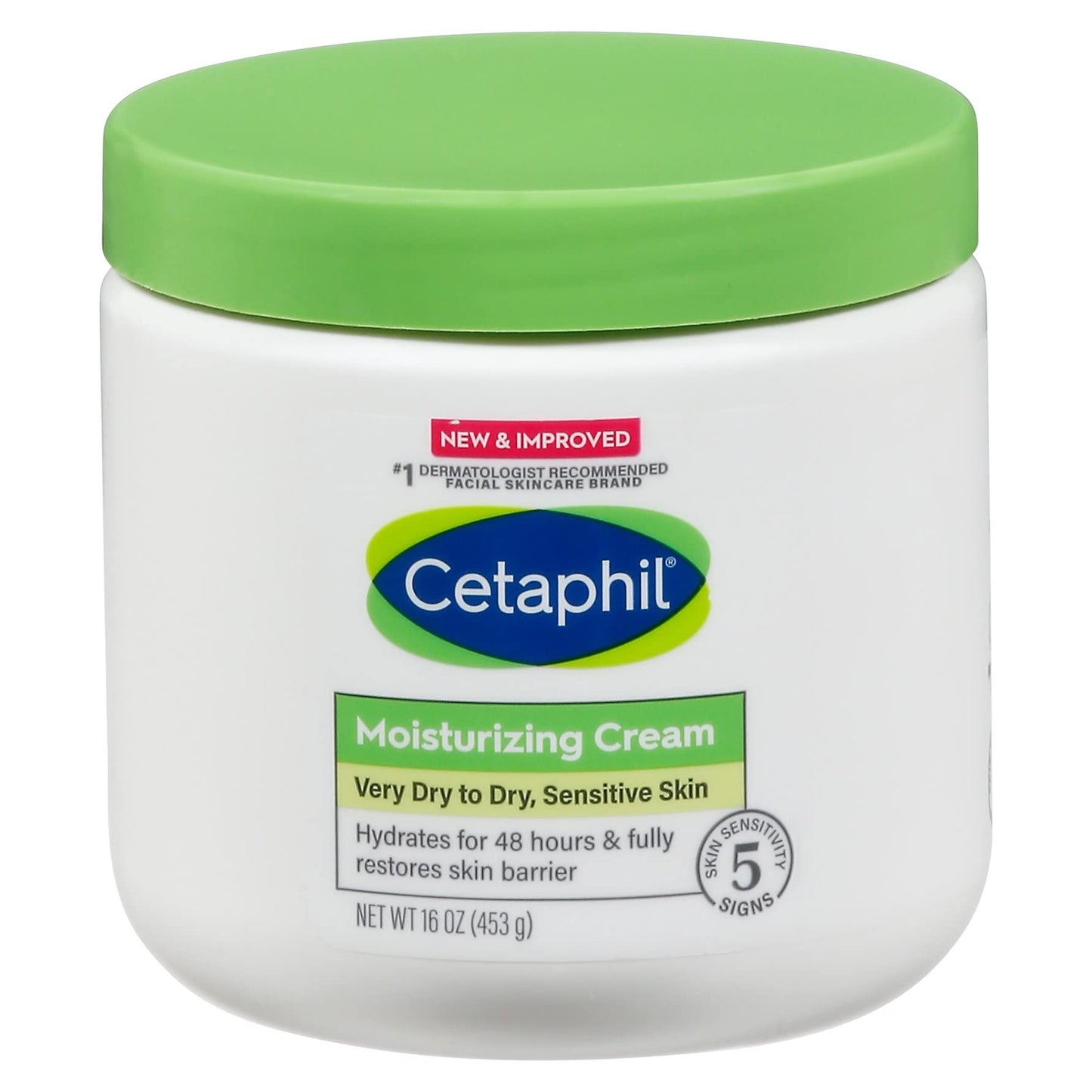 Cetaphil Moisturizing Cream for Dry Sensitive Skin, Long Lasting Hydration, IJSB Fragrance/Free 16 oz (Pack of 2)