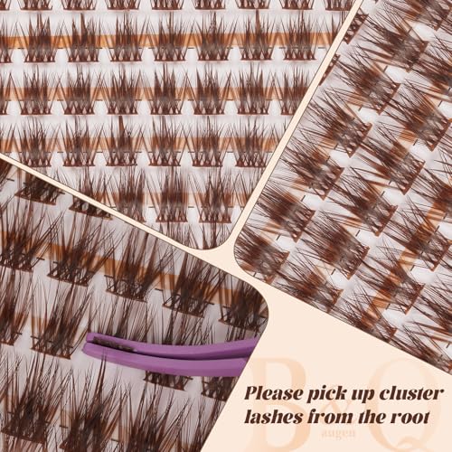B&Q Brown Lash Clusters Natural Lash Clusters for Light Hair, Reusable MochaLash Cluster Eyelash Extensions Soft Brown False Eyelashes Comfortable Eyelash Clusters Perfect for Occasions£¨MochaLash 02£©