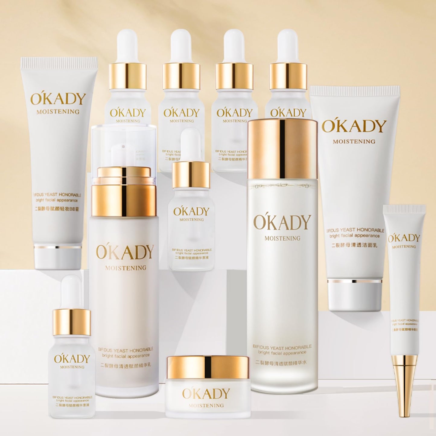 O'KADY Anti Aging Skin Care Sets Gentle Skin,Care Travel Kit,cleanser,Toner, Face Serum,Eye Cream,Face Cream Facial Skin Care Sets & Kits for Wife Mom Women Girl Valentine's Day (12 Piece)