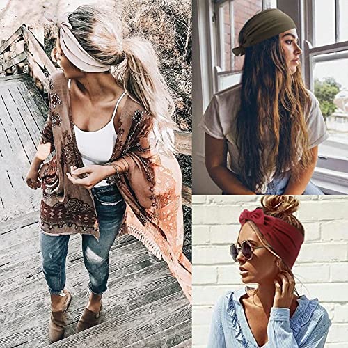 DRESHOW 6 Pack Adjustable Headbands for Women | Non-Slip Sports Hair Bands