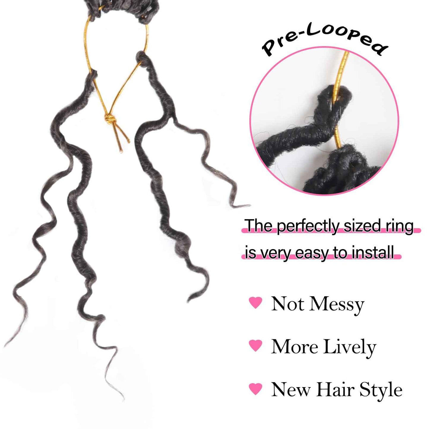 Sosihua Goddess locs crochet hair, 9 packs soft boho faux locs with curly ends bohemian crochet dreads for black women(8Inch,#4)