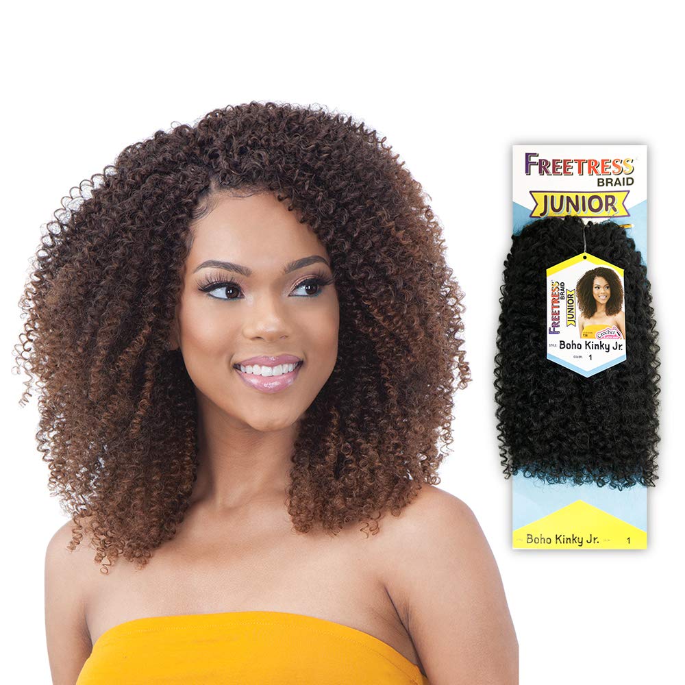 FreeTress Crochet Braids Boho Kinky Jr (1-pack, GREY)