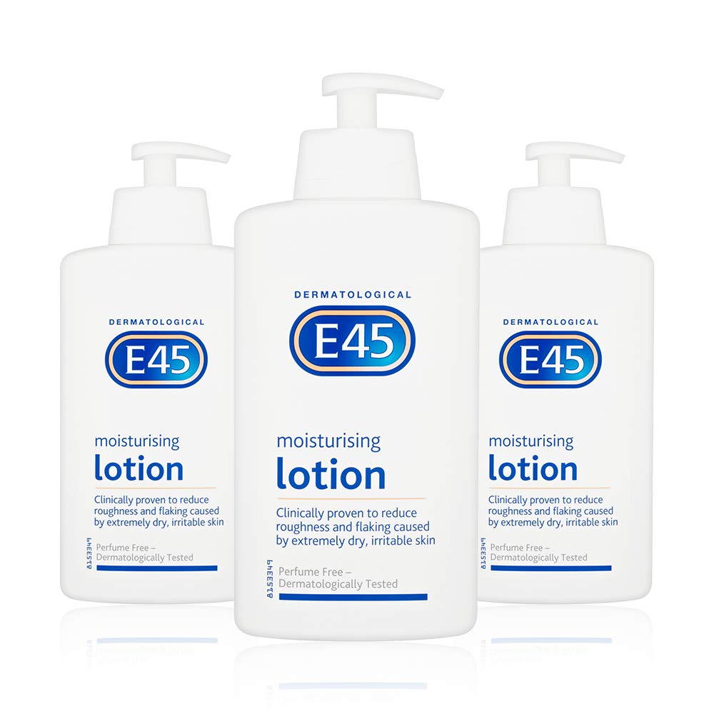 E45 Moisturiser Dermatological Lotion 500Ml With Pump (Pack Of 3) 500 Milliliters