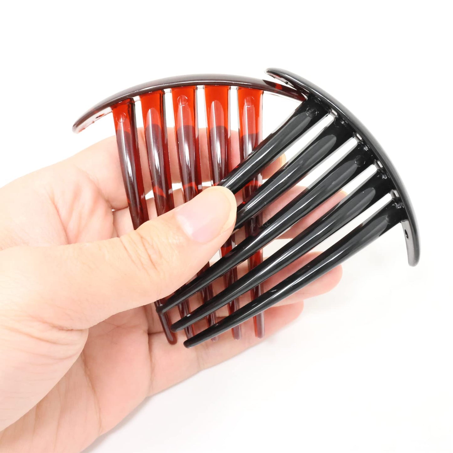 Honbay 10PCS Plastic 5 Tooth French Twist Combs Hair Side Combs Clips Accessory for Women and Girls