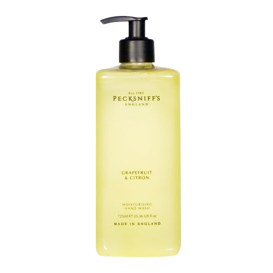 Pecksniff's Grapefruit & Citron Hand Wash – Luxury Liquid Hand Soap 725 ml/24.52 fl oz, Softening, Hydrating, Revitalising, Cruelty-Free, Made in England