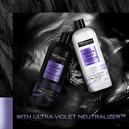 TRESemm? Purple Blonde Conditioner 4 Count for Blonde & Silver Hair Formulated with Ultra-Violet Neutralizer Technology 28oz