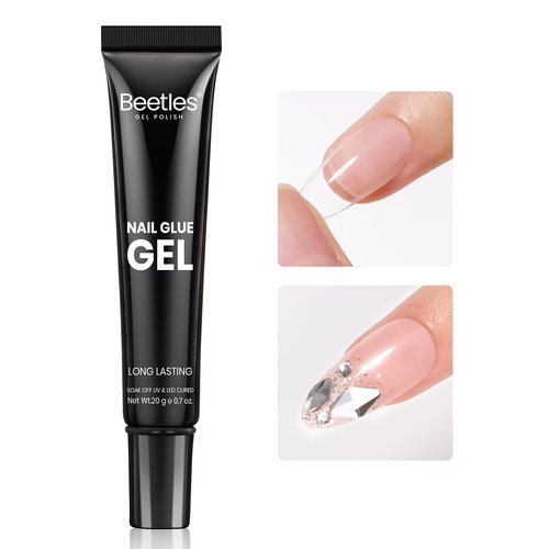 Beetles Nail Glue Gel 20g Tipex Solid Nail Glue Gel, Soft Nail Tips Gel Super Strong for Acrylic Nails