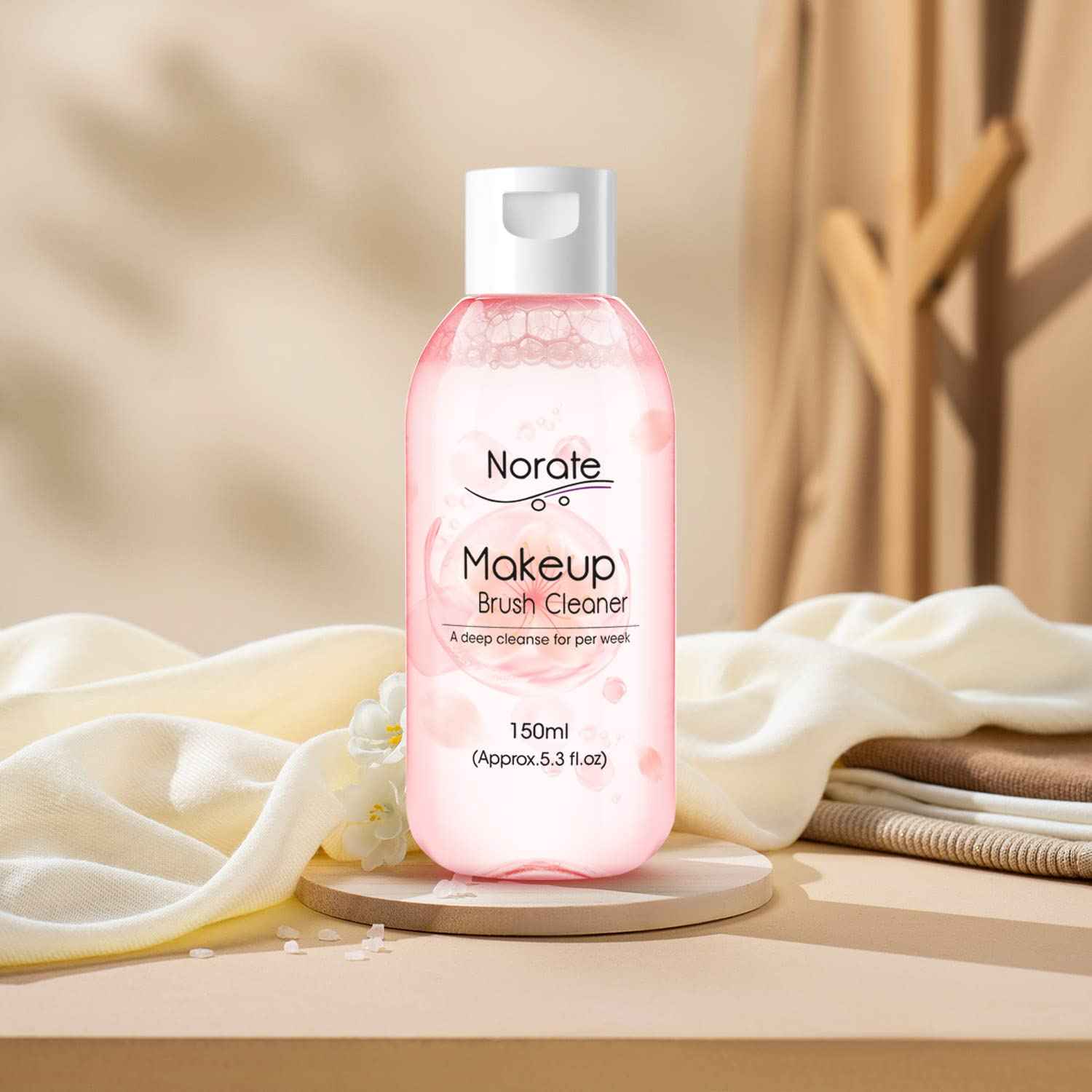 Makeup Brush Cleaner Machine With Solution, Make up Brush Cleaner Cleanser, Quick Deep Cleaning for Makeup Brushes, With Strong Suction Cup Stick to Sink, Stocking Stuffers Gifts for Women Wife Mom