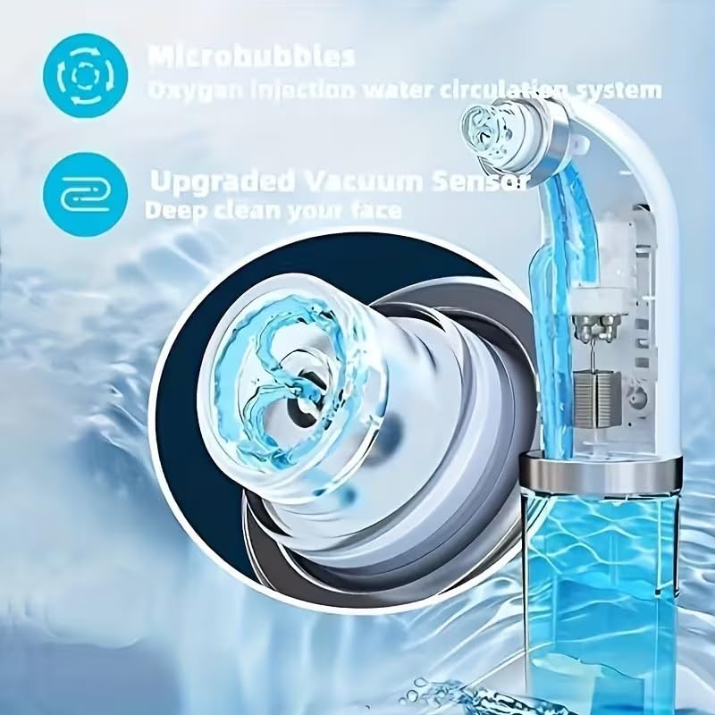 Ariie Pore Vacuum Blackhead Remover Kit with 6 Suction Heads & Adjustable Levels