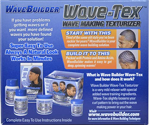 WAVEBUILDER Wave-Tex 3-Step Hair Texturizer Kit for Deep 360 Waves