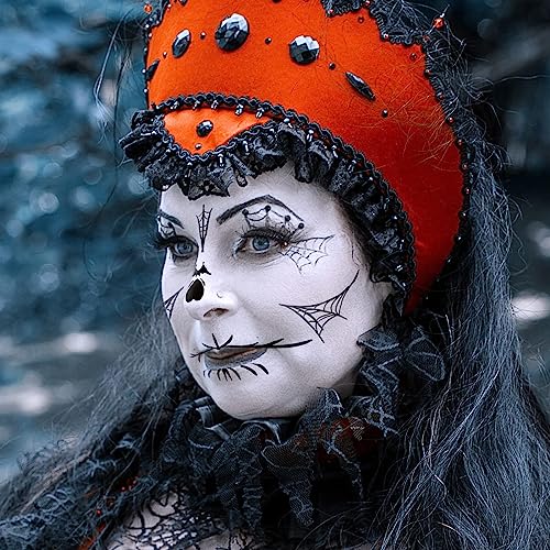Day of the Dead Face Tattoos - 10 Sheet Halloween Temporary Tattoo Kit