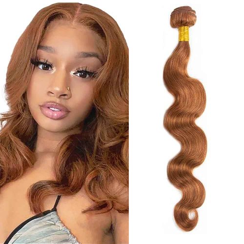 30 inch Color 30 Bundles Human Hair Light Brown Bundle 30 Body Wave Bundles Mixed Length 8A Remy Length Brown Human Hair Bundle