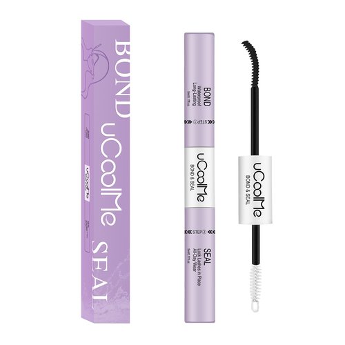 Lash Bond and Seal uCoolMe Waterproof for Lash Clusters 144Hours Super Hold Long-Lasting Non-Irritating Eyelash Glue for DIY at Home(Black Bond,10ML)